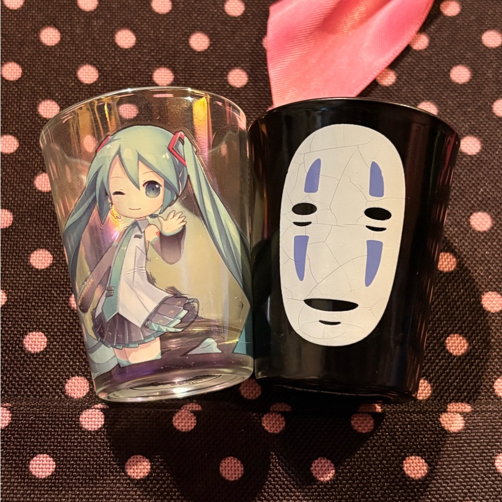Hatsune Miku & No-Face Anime Shot Glasses - Twin Set